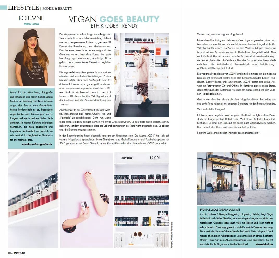 In der Piste Strasskind und der vegane OZN Nagellack